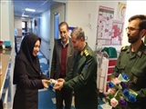 تجلیل از پرستاران بیمارستان باقرالعلوم(اهر) اهر به مناسبت میلاد با سعادت حضرت زینب(س) و روز پرستار
