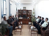 دیدار و گفتگو  مدیر شبکه بهداشت و درمان با فرمانده نیروی انتظامی شهرستان عجب شیر بمناسبت  هفته نیروی انتظامی